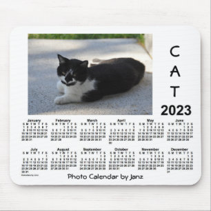 Alfombrilla De Ratón Calendario de fotos de gatos con salsa de 2023 de