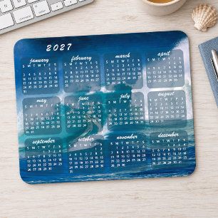 Alfombrilla De Ratón Calendario de Fotos de Olas del Océano de Verano 2