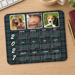 Alfombrilla De Ratón Calendario de Fotos Personalizado Clásico de Cuadr