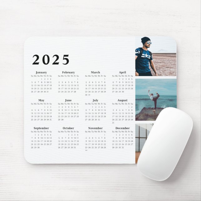 Alfombrilla De Ratón Calendario de Galería Personalizada 2025 (Con ratón)