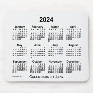 Alfombrilla De Ratón Calendario de humo blanco 2024 por Janz Mouse Pad