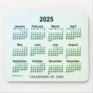 Alfombrilla De Ratón Calendario de humo de hojas verdes 2025 de Janz Mo