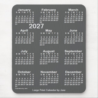 Alfombrilla De Ratón Calendario de impresión a gran escala de carbón de