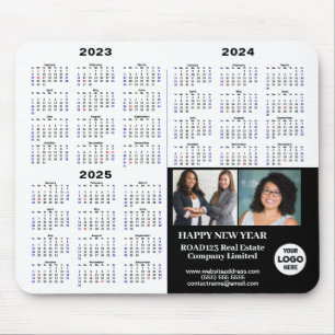 Alfombrilla De Ratón Calendario de negocios 2023-2025 Minimalista moder
