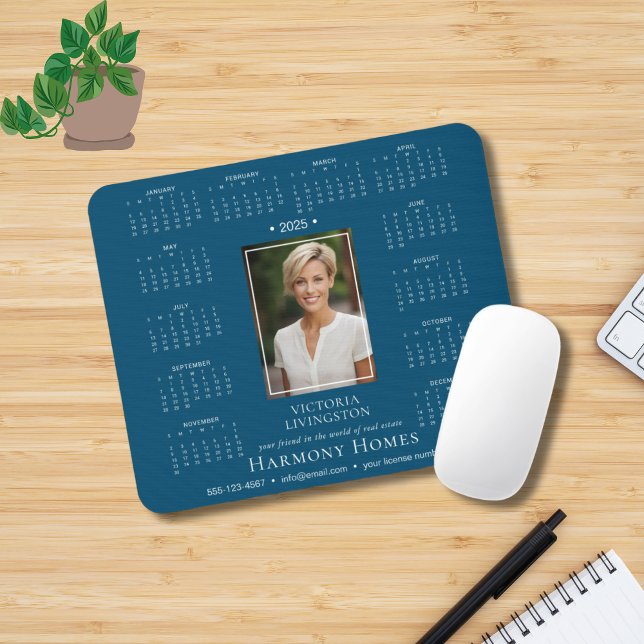 Alfombrilla De Ratón Calendario de negocios 2025 Elegante Personalizado (Subido por el creador)