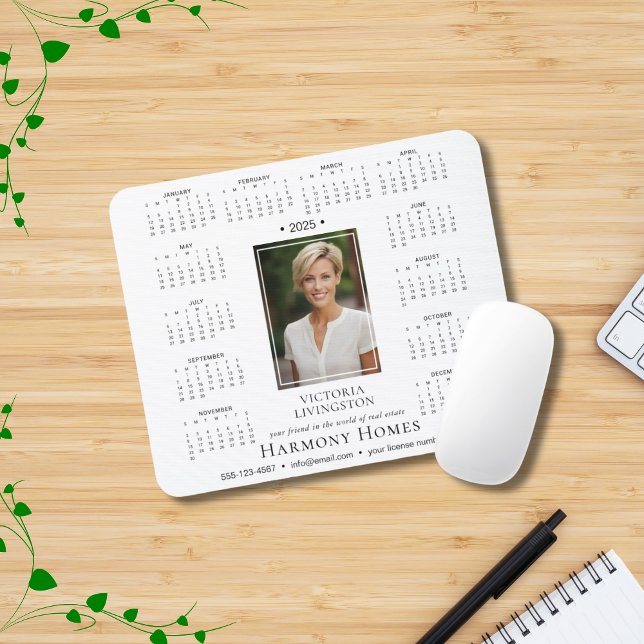 Alfombrilla De Ratón Calendario de negocios Personalizado elegante 2025 (Subido por el creador)