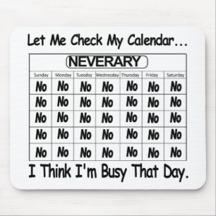 Alfombrilla De Ratón Calendario de Neverary ocupado
