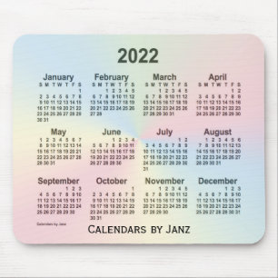 Alfombrilla De Ratón Calendario de nubes arco iris 2022, de Janz