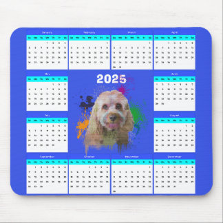 Alfombrilla De Ratón Calendario de perro de Cavapoo personalizado perso