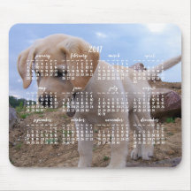 Calendario de perros 2017 Almohadilla personalizad