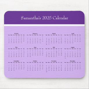 Alfombrilla De Ratón calendario de personalizables de 2025