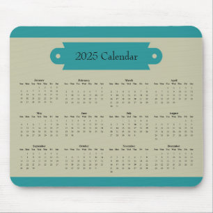 Alfombrilla De Ratón calendario de personalizables de 2025