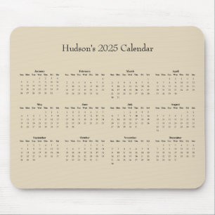 Alfombrilla De Ratón calendario de personalizables de 2025