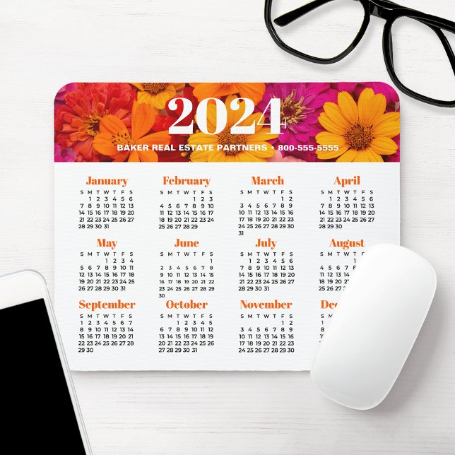Alfombrilla De Ratón Calendario de promoción de empresas florales de 20 (Subido por el creador)