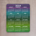 Alfombrilla De Ratón Calendario de resumen moderno 2024 vertical<br><div class="desc">Un cuadro moderno con un calendario de 2024. Un colorido tema de negocios para el Año Nuevo. Una opción interesante para un fondo de calendario en lugar de un color sólido.</div>
