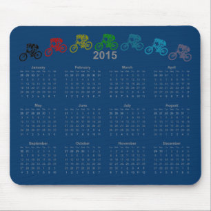 Alfombrilla De Ratón Calendario de salto de MTB cuesta abajo 2015