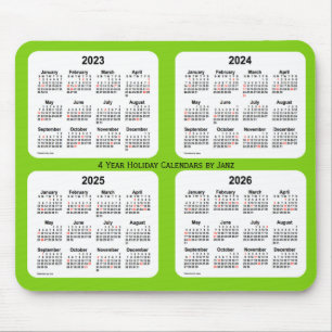 Alfombrilla De Ratón Calendario de vacaciones 2023-2026 de Janz Yellow