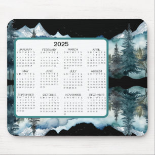 Alfombrilla De Ratón Calendario de vista de montaña