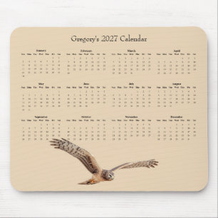Alfombrilla De Ratón Calendario de vuelo personalizado de Arpía del Nor
