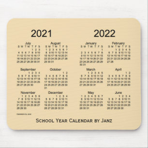 Alfombrilla De Ratón Calendario del año escolar 2021-2022 de Janz
