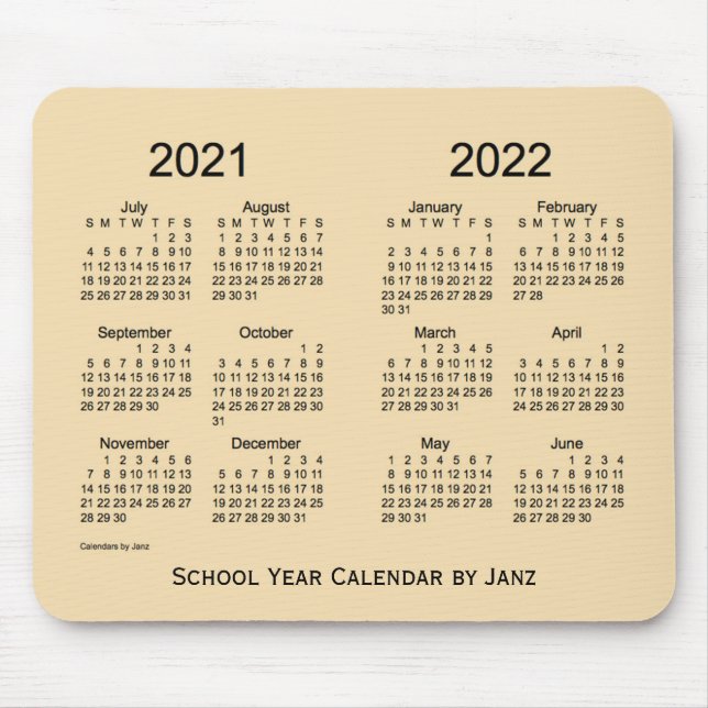 Alfombrilla De Ratón Calendario del año escolar 2021-2022 de Janz (Frente)