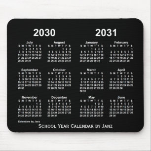 Alfombrilla De Ratón Calendario del Año Escolar Neon 2030-2031, de Janz