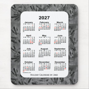 Alfombrilla De Ratón Calendario del día de fiesta del arte negro 2027
