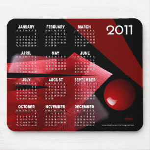 Alfombrilla De Ratón Calendario del extracto 2011 de la balanza