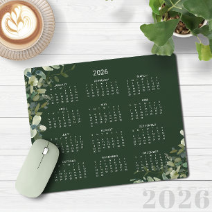 Alfombrilla De Ratón Calendario del mostrador de Eucaliptos Verde Oscur