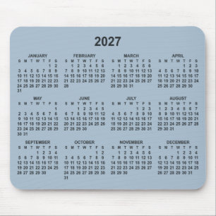 Alfombrilla De Ratón Calendario Dusty Blue 2027