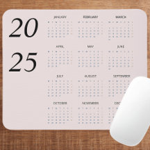 Calendario elegante del personalizado Pastel Pink 