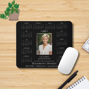 Alfombrilla De Ratón Calendario Elegante para empresas fotográficas de 