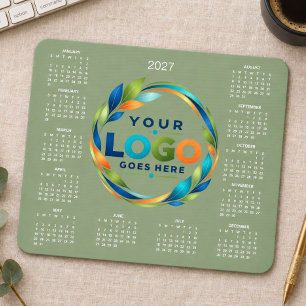 Alfombrilla De Ratón Calendario empresarial personalizado fácil 2027