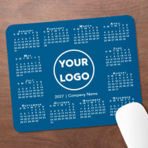 Calendario empresarial Simple 2027 Logo en Azul