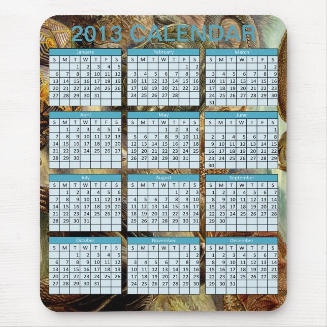 Alfombrilla De Ratón Calendario en un Mousepad (Frente)