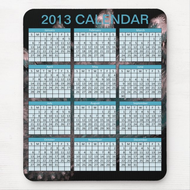 Alfombrilla De Ratón Calendario en un Mousepad (Frente)