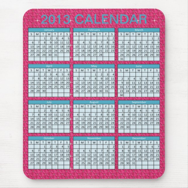 Alfombrilla De Ratón Calendario en un Mousepad (Frente)