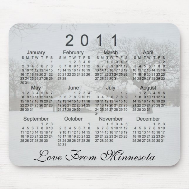 Alfombrilla De Ratón Calendario Escénico 2011 (Frente)