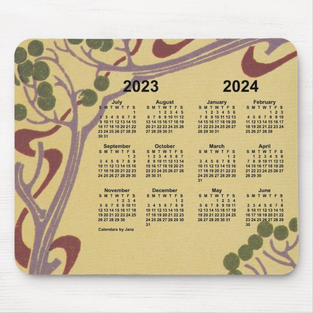 Alfombrilla De Ratón Calendario escolar 2023-2024 de enero (Frente)