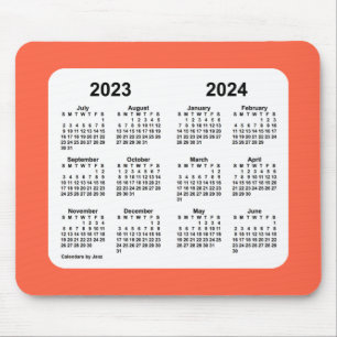 Alfombrilla De Ratón Calendario escolar 2023-2024 de Janz Tomato Red