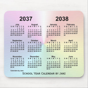 Alfombrilla De Ratón Calendario escolar Rainbow Cloud 2037-2038 de Janz