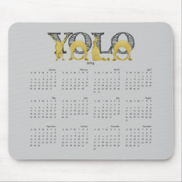 Alfombrilla De Ratón Calendario flexible de pony de YOLO 2014
