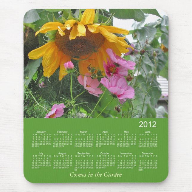 Alfombrilla De Ratón Calendario floral 2012 (Frente)