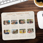 Alfombrilla De Ratón Calendario fotográfico 2025 Año completo Mousepad<br><div class="desc">Calendario fotográfico 2025 con 8 fotos. Paleta de color beige neutro con calendario de año completo para los Veinticinco. Por favor,  vea mi colección personalizada de calendarios para más diseños.</div>