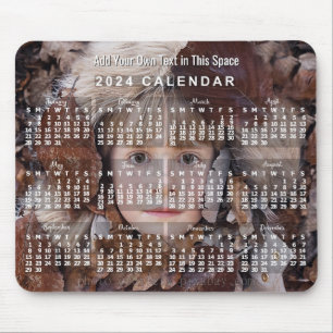 Alfombrilla De Ratón Calendario fotográfico mensual de 2024   PERSONALI