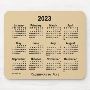 Alfombrilla De Ratón Calendario gris de Sepia 2023 por Janz Mouse Pad