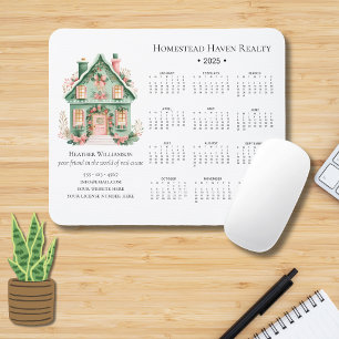 Alfombrilla De Ratón Calendario inmobiliario encantador 2025