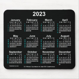Alfombrilla De Ratón Calendario ISO Neon White de 52 semanas 2023 de Ja