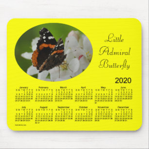 Alfombrilla De Ratón Calendario mariposa 2020, de Janz