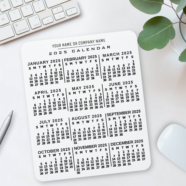 Alfombrilla De Ratón Calendario mensual de 2023 años Nombre personaliza (Subido por el creador)
